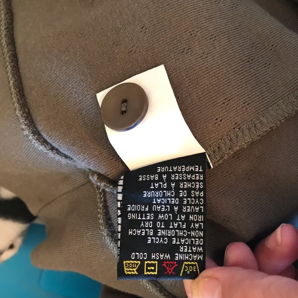 Olive Long Sleeve V neck cardigan with Lace - Picture 6 of 6